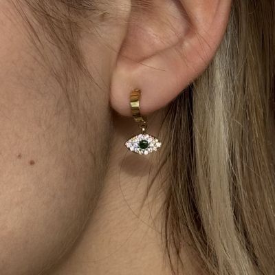 Boucles d'oreilles Créoles Oeil