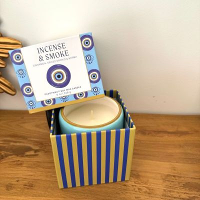 Bougie Parfumée peinte à la main dans une jolie boite