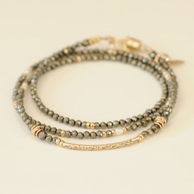 Bracelet Anna en pyrite 3 tours Poëmia