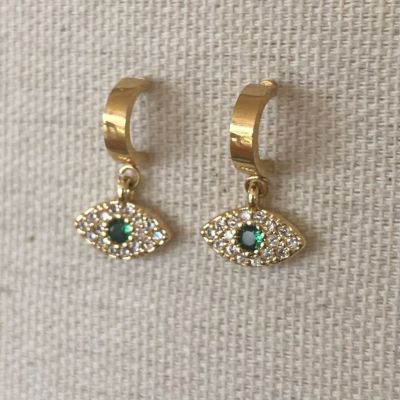 Boucles d'oreilles créoles Oeil