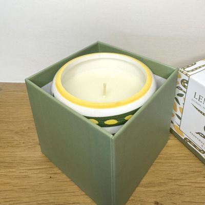 Bougie Parfumée Adopo Céramique "Serpent" peinte à la main - Citronnelle sauvage