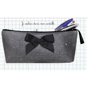 Pochette à glissière en daim personnalisée pour bijoux, maquillage et pièces  de monnaie