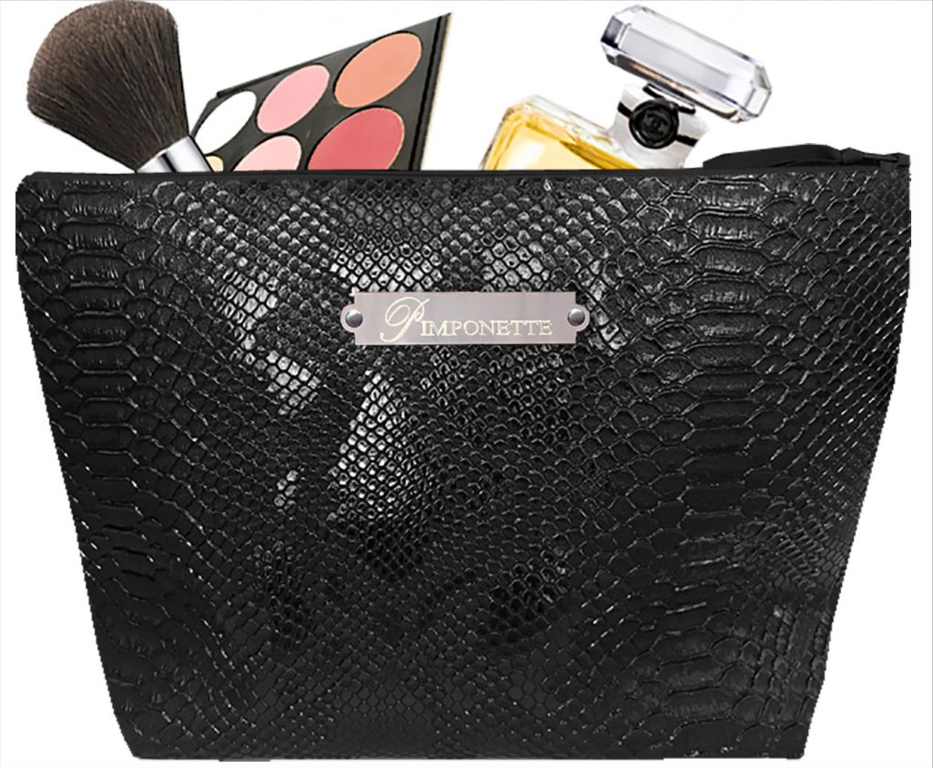 Trousse de toilette matelassée noir femme