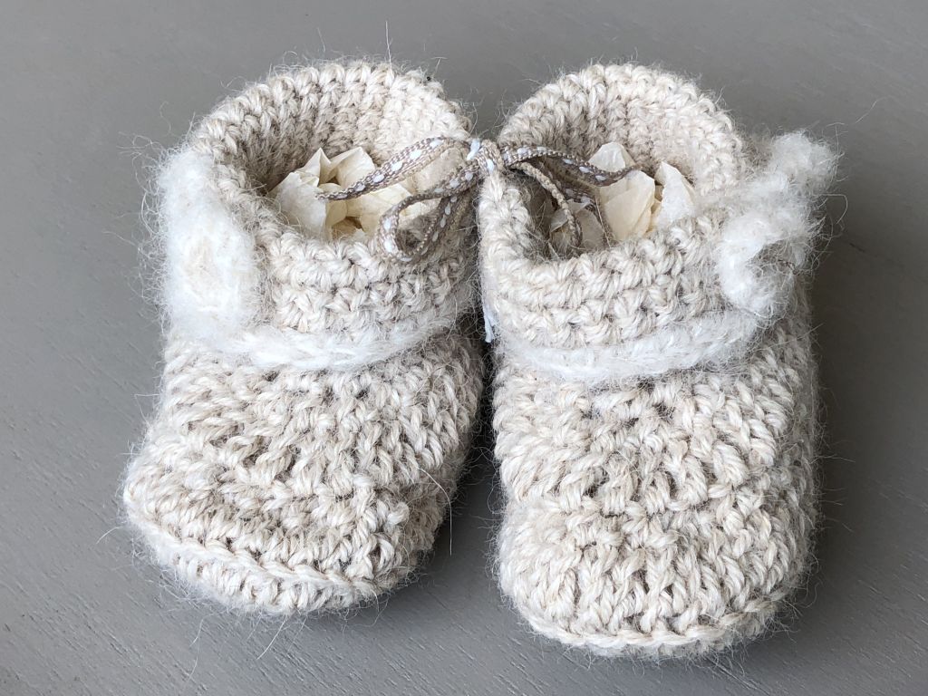 chausson en laine bébé