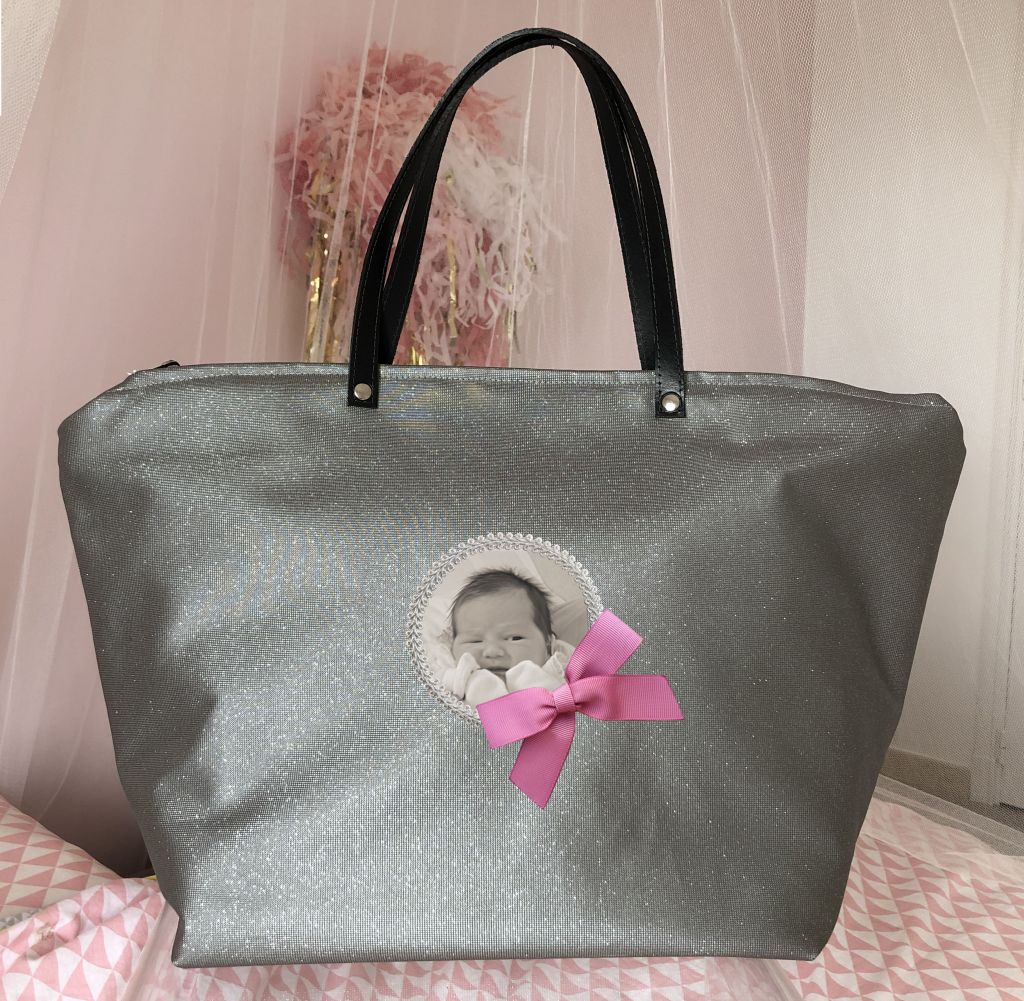 Sac a langer outlet rose et gris