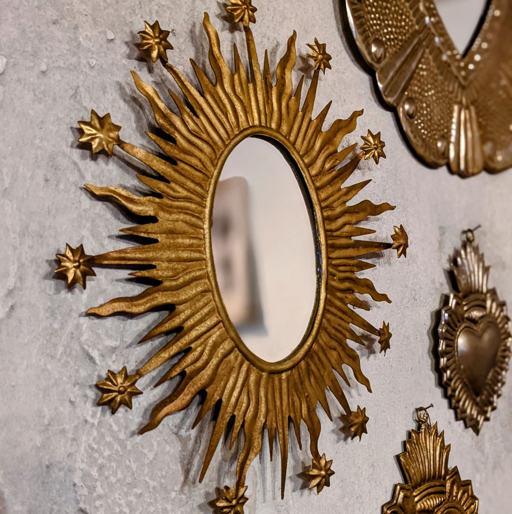 Ex-voto miroir décoration murale, Miroir Céleste Gold - Maison Saint Sa